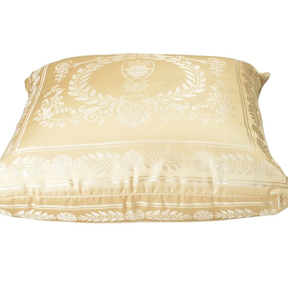 Versace Damask Pattern 100% Silk Jacquard Throw Decorative Cushion Pillow - Picture 2 of 4